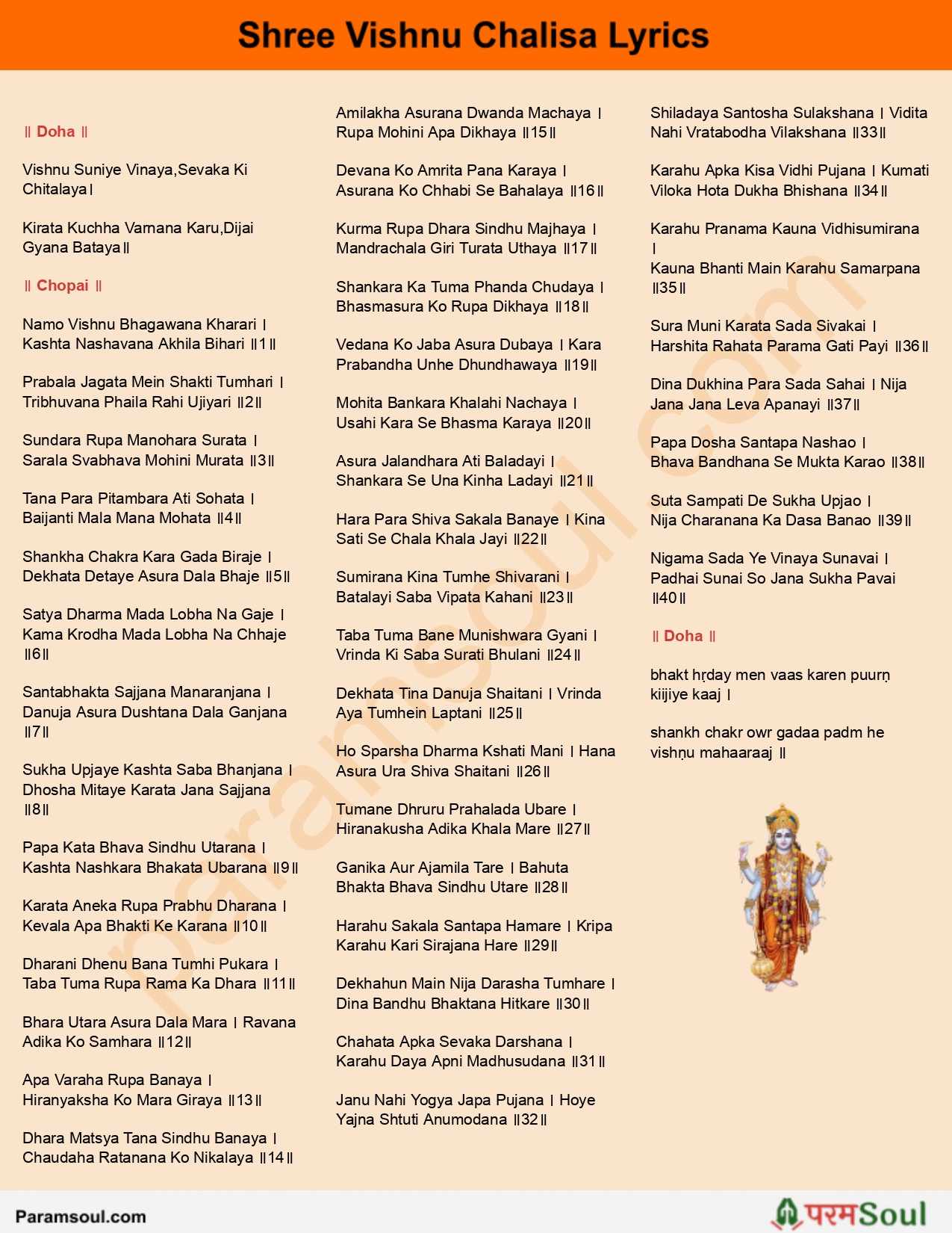 Shri Vishnu Chalisa Lyrics